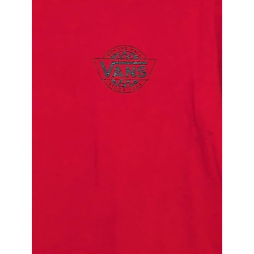 Y2K Inspired Vans Shirt Small Red Graphic Streetwear Skating Short Sleeve - Picture 3 of 10